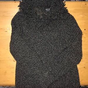 Magic Line Sweater Black White Wool Blend M